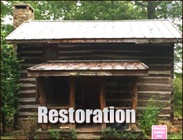 Historic Log Cabin Restoration  Bohannon, Virginia